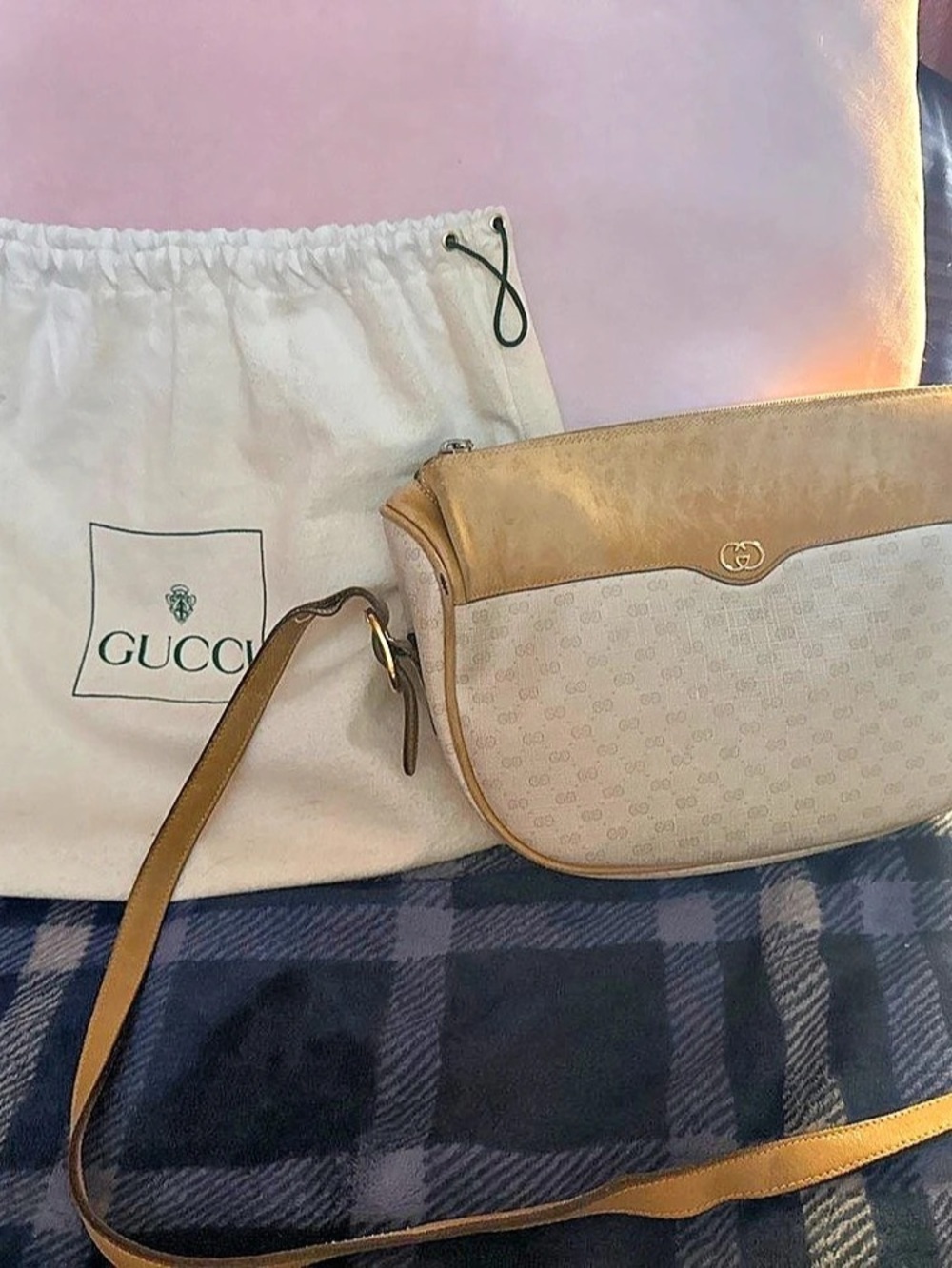 Gucci Vintage Micro GG Monogram Shoulder Bag